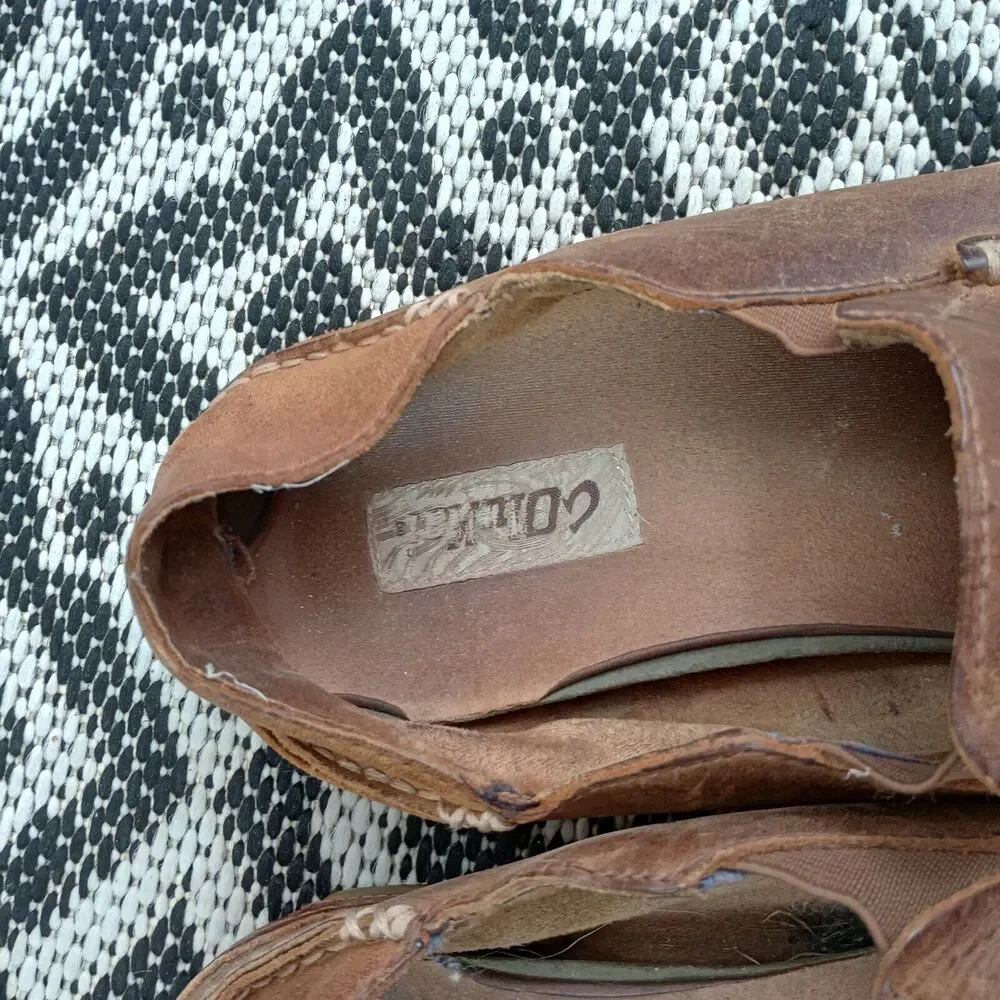 Mens OluKai Moloa 10128-2733 Slipper Brown Leather‎ Sz M10